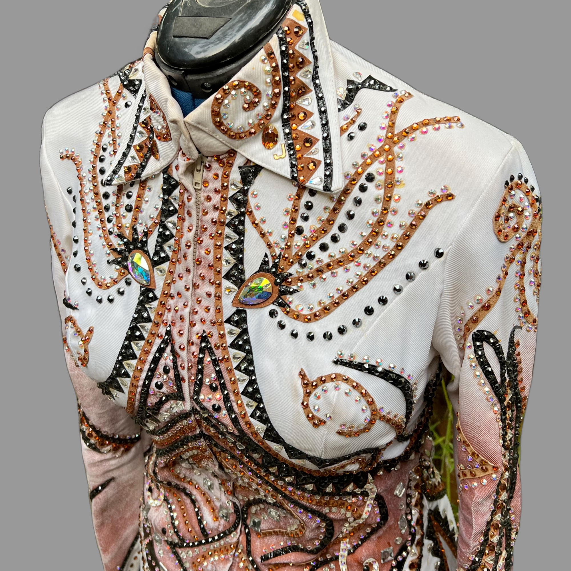 JACQUES APPAREL RUST WHITE AND BLACK SHOWMANSHIP JACKET